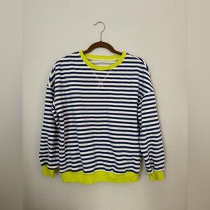 Free People Inspired Amazon Striped Sweatshirt